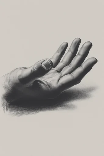 Distorted Noir Lithography style reference image — cream paper background