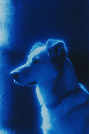 Luminous Cyan Nocturne style reference image — high-contrast low-key lighting