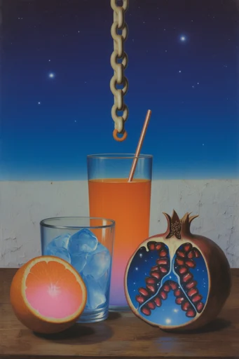 Surreal Retro-Cosmic Collage style reference image — cosmic void portals