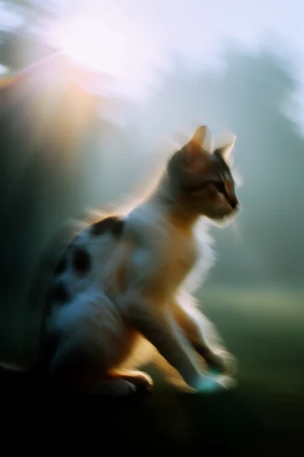 Ethereal Kinetic Luminescence style reference image — intentional camera movement
