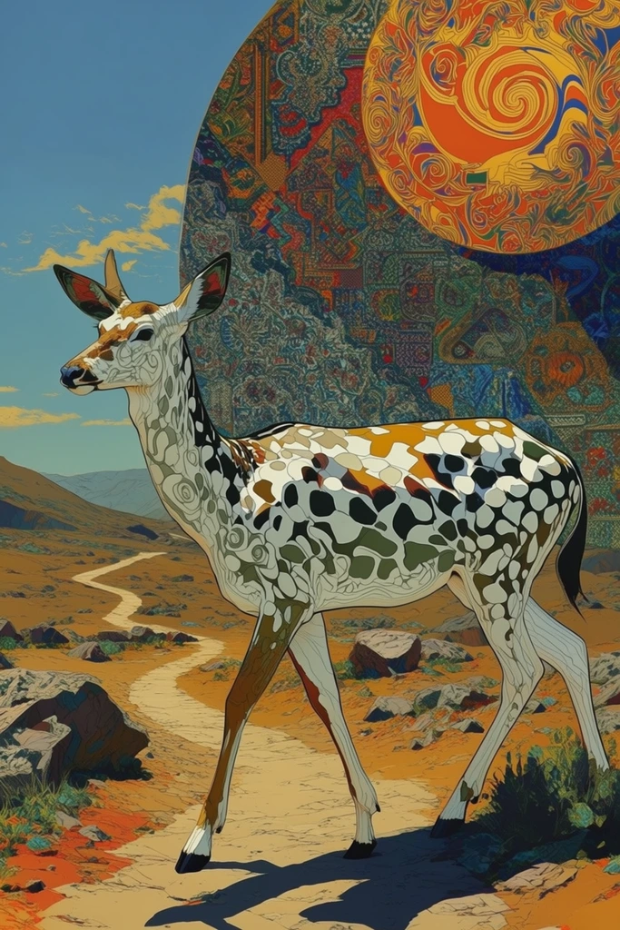 Ornate Graphic Maximalism style AI image example 3