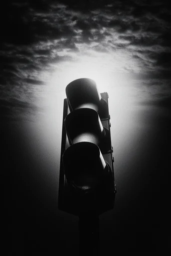 Gritty Chiaroscuro Noir style reference image — extreme chiaroscuro lighting