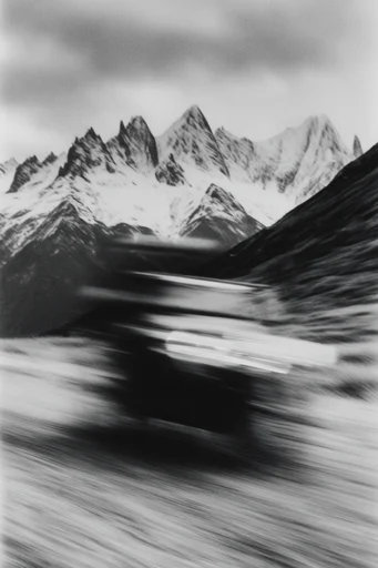 Spectral Kinetic Monochrome style reference image — high-contrast monochrome