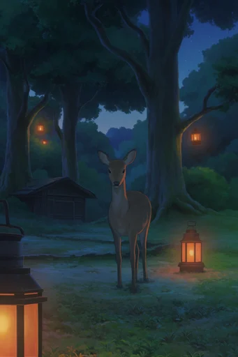 Luminous Twilight Fantasy style reference image — glowing lanterns