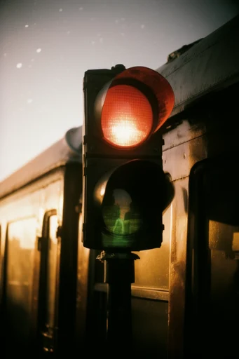 Amber Transit Nostalgia style reference image — golden hour lighting