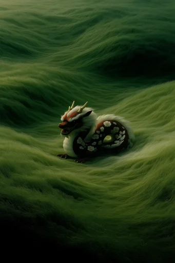 Velvet Verdant Surrealism style reference image — moody low-key lighting