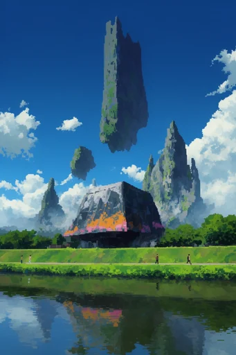 Painterly Anime Surrealism style reference image — Studio Ghibli aesthetic