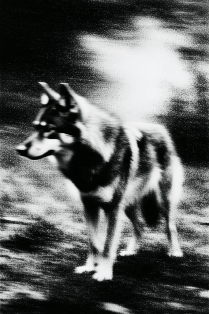 Cinematic Monochrome Noir style AI image example 3