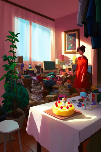 Neon Lofi Maximalism style reference image — saturated neon palette