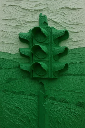 Monochromatic Verdant Surrealism style reference image — verdant landscape
