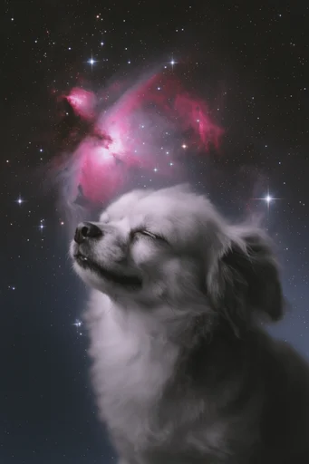 Ethereal Cosmic Luminescence style reference image — analog film grain
