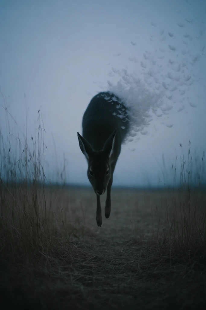 Cinematic Twilight Melancholia style AI image example 3