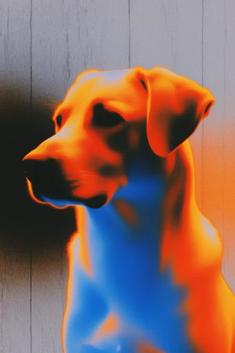 Spectral Thermal Noir style reference image — vibrant electric gradients