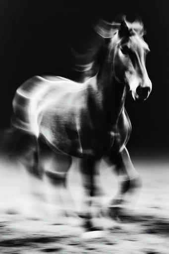 Kinetic Noir Abstraction style reference image — motion blur