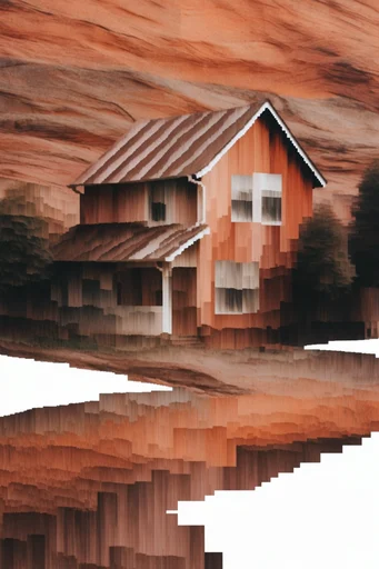 Organic Glitch Synthesis style reference image — data corruption