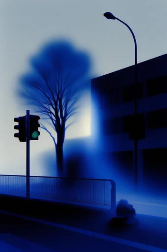 Nocturnal Cobalt Surrealism style reference image — nocturnal cobalt palette