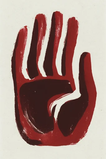 Raw Graphic Print Expressionism style reference image — textured paper background
