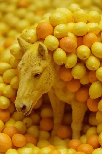 Surreal Citron Maximalism style reference image — tactile organic texture