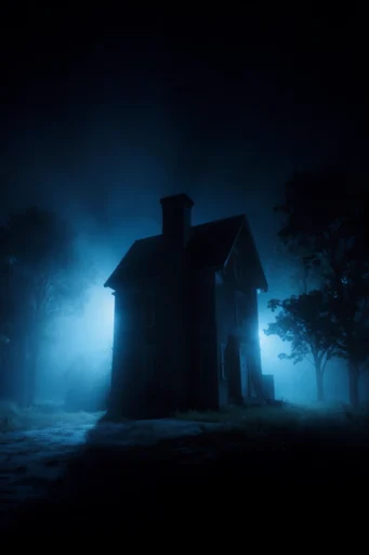 Cinematic Cyan Noir style AI image example 4