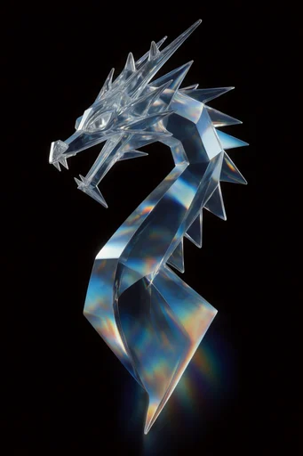 Spectral Glass Minimalism style reference image — stark black background