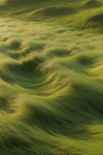 Sculptural Verdant Landscapes style reference image — rhythmic organic patterns