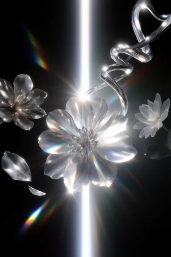 Ethereal Cosmic Minimalism style reference image — chromatic lens flare