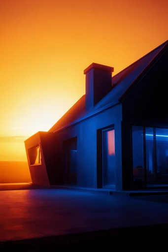 Cinematic Neon Noir style AI image example 4