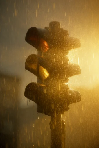 Ethereal Amber Radiance style reference image — ethereal backlit particles