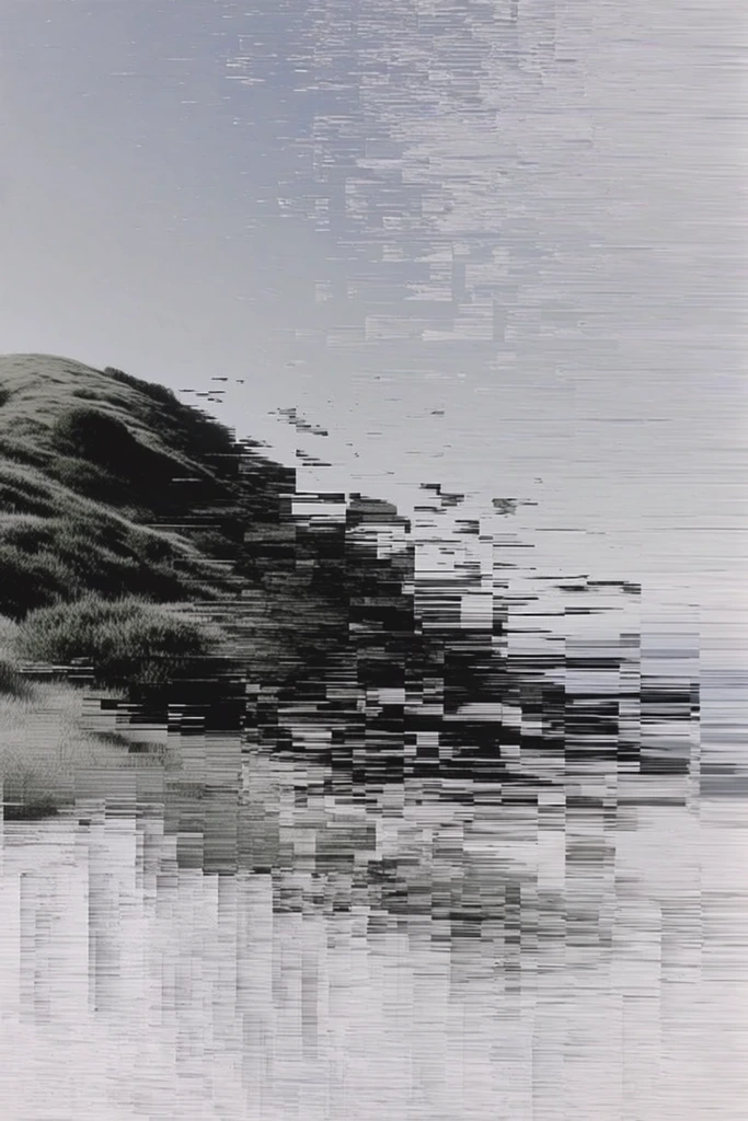 Monochrome Digital Entropy style AI image example 2