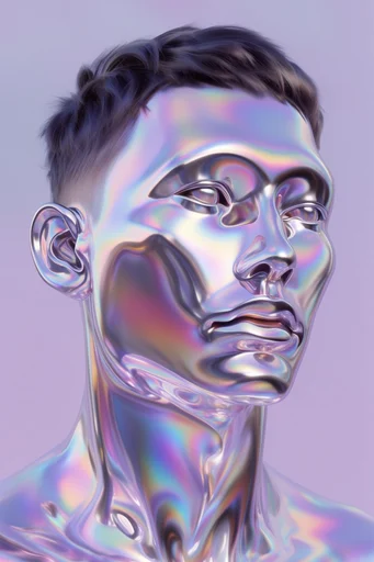 Iridescent Liquid Futurism moodboard — generate AI images in this style