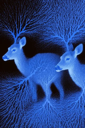 Electric Fractal Minimalism style AI image example 3