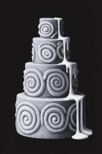 Luminous Pointillist Noir style reference image — dithered texture