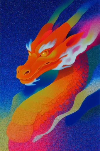 Surreal Airbrush Dreamscape style reference image — vibrant neon gradient