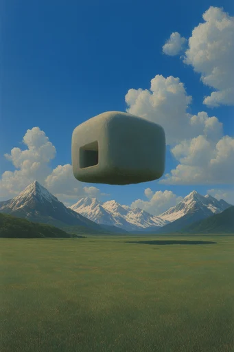 Surreal Liminal Pastoralism style reference image — uncanny valley