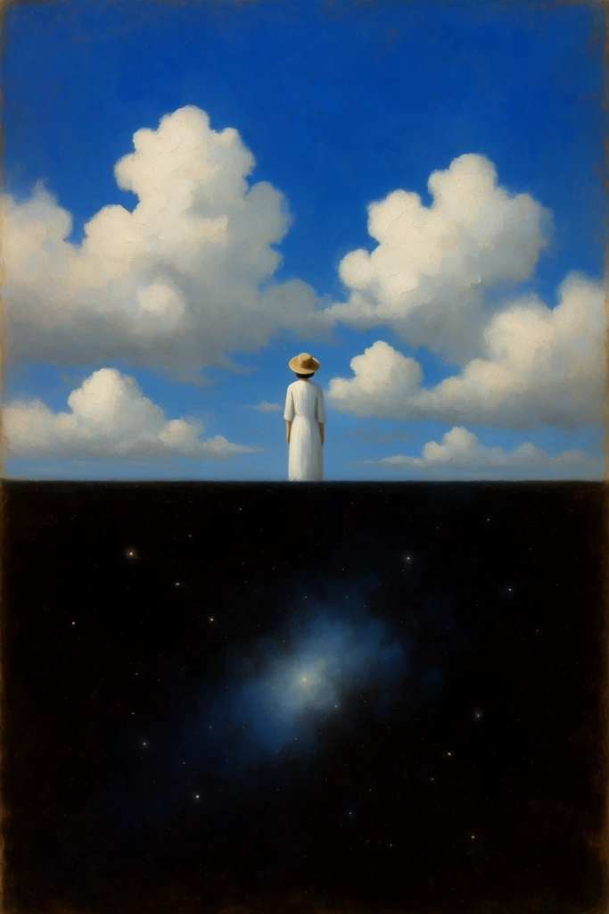Celestial Surrealist Oil style AI image example 2