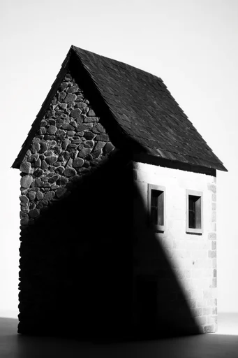 Minimalist Cinematic Monochrome style AI image example 4