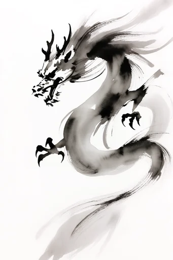 Minimalist Sumi-e Essence style reference image — gestural brushstrokes