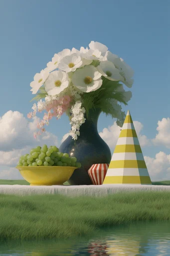 Surreal Botanical Utopia style reference image — surreal landscape