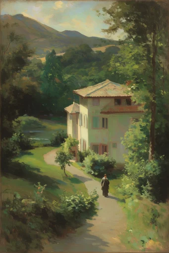 Romantic Academic Realism style reference image — pastoral landscape