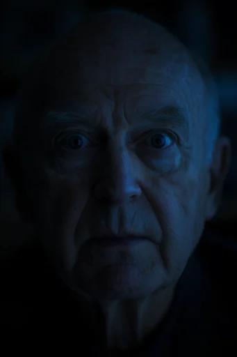 Cinematic Nocturnal Minimalism style reference image — extreme close-up