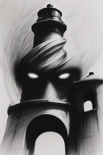 Spectral Monochrome Noir style reference image — spectral silhouette