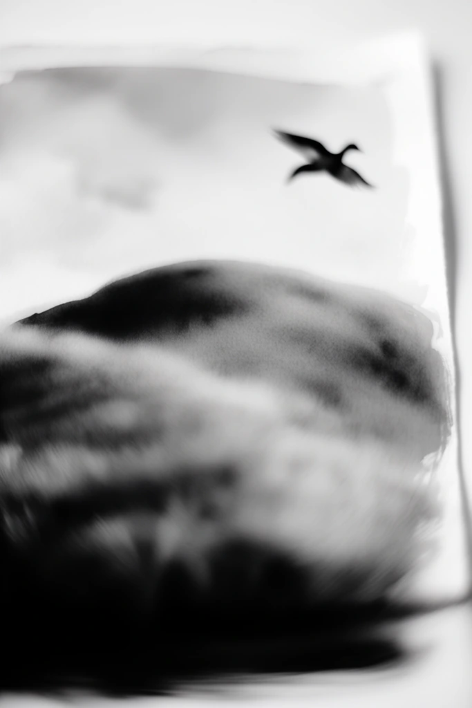 Experimental Noir Monochromes style AI image example 2