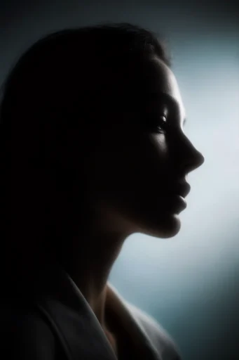 Cinematic Neon Silhouette style reference image — dramatic chiaroscuro