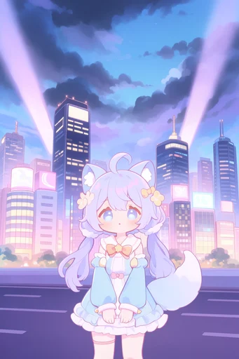 Ethereal Pastel Kawaii style reference image — kawaii anime illustration