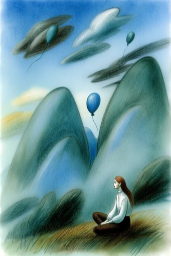 Melancholic Surrealist Minimalism style reference image — surrealist illustration