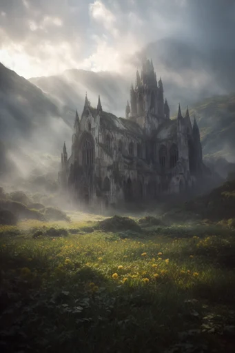 Monolithic Atmospheric Romanticism style reference image — desolate landscape