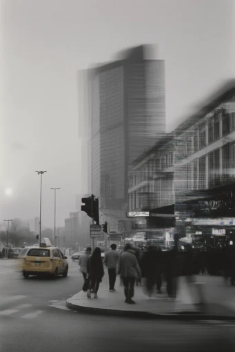 Monochrome Glitch Archive style reference image — monochrome digital glitch