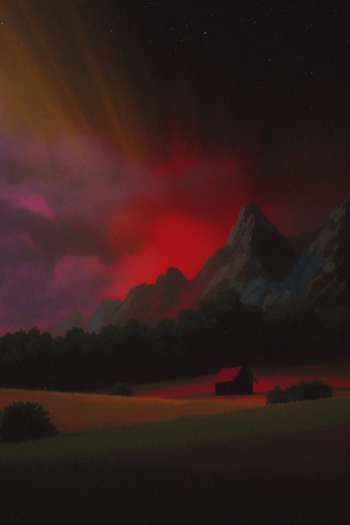 Crimson Noir Dreamscape style AI image example 2