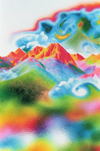 Tactile Neon Printcraft style reference image — tactile paper texture