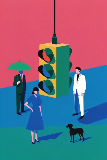 Graphic Pop Surrealism style reference image — flat vector illustration